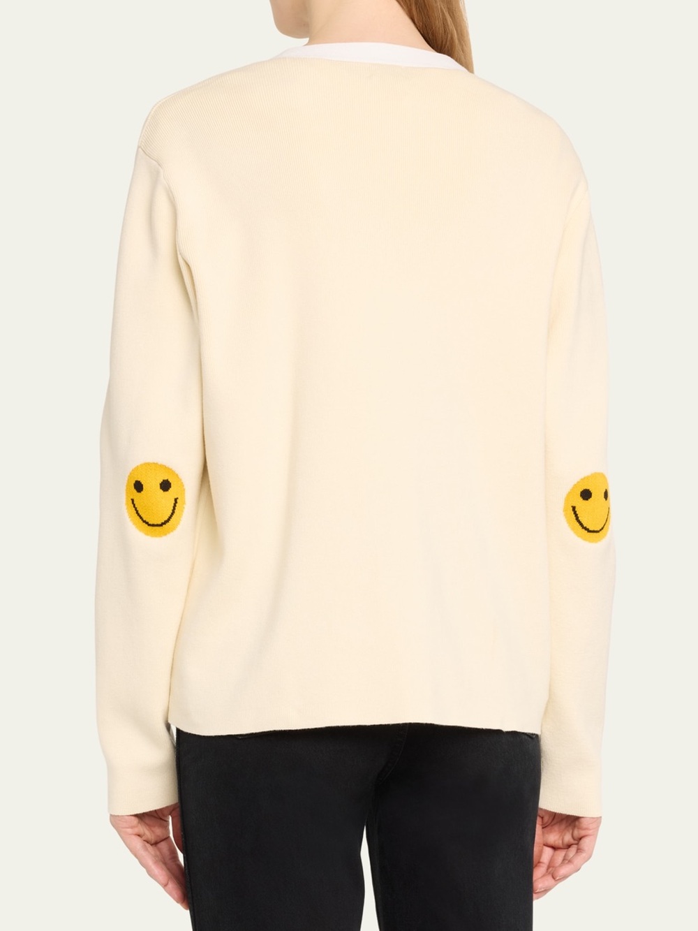 KULE Cream Button-Front V-Neck Cardigan